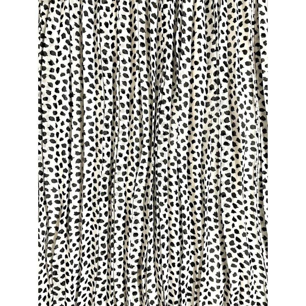 Rachel Zoe Black And White Splatter Print Midi Chiffon Skirt SZ L NWT - Picture 4 of 9